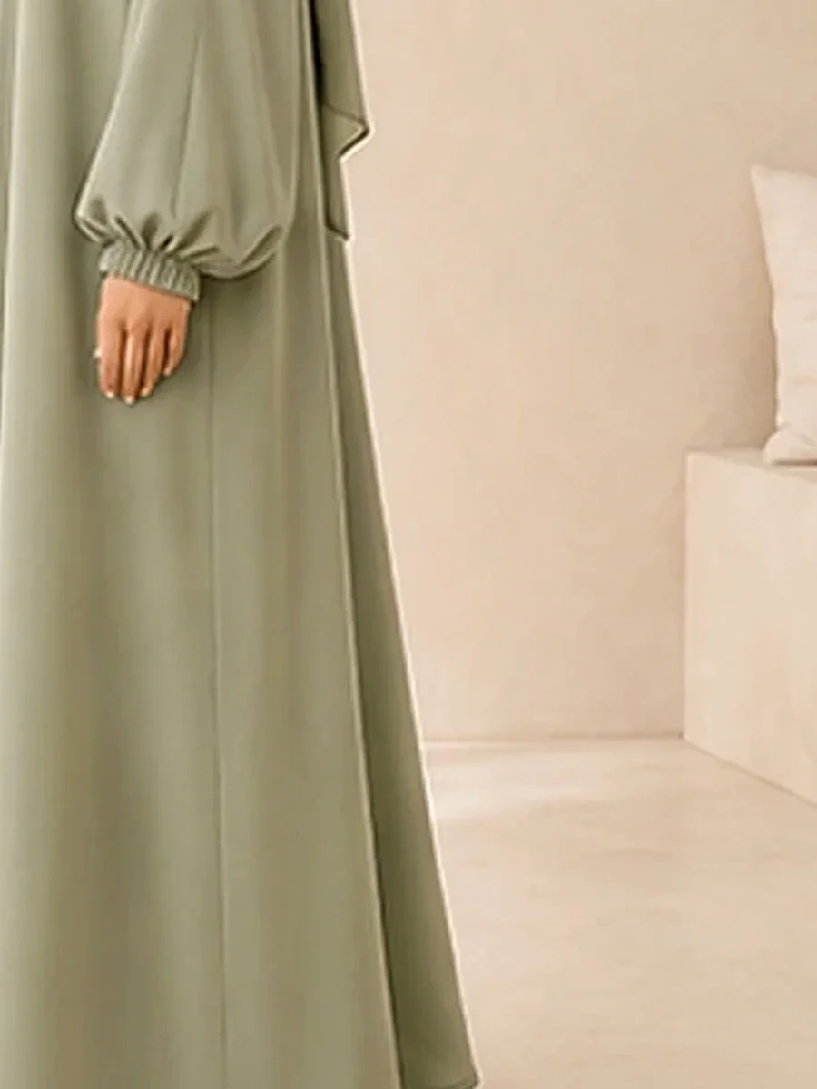 A-Line Jazz Abaya – Pistazie – Materialdetail | ZAVRYNE