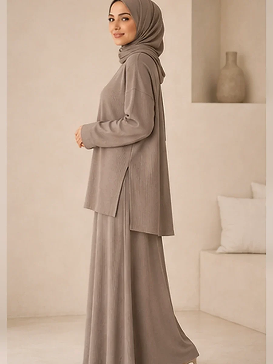 Adora Ribbed Set – Mink
