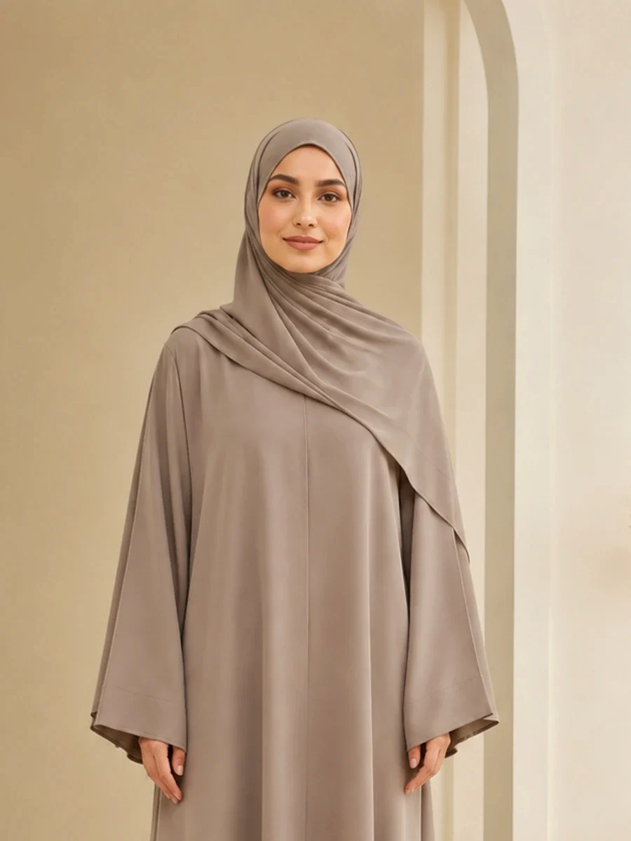 Farah Khimar Set – Greige
