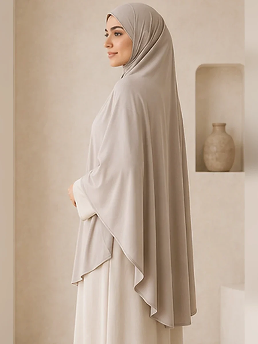 Jersey Bamboo Khimar – Medium Stone