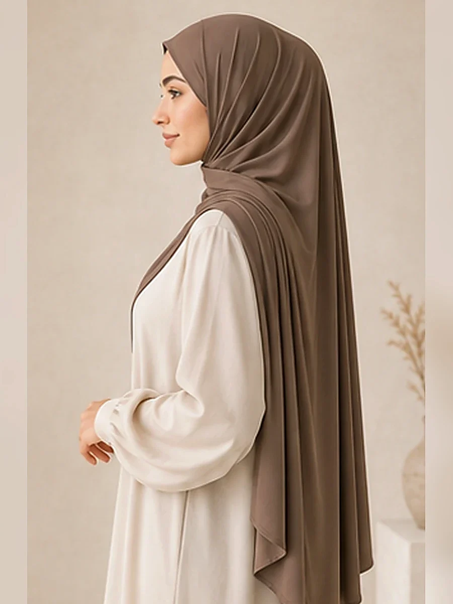 Liquid Jersey Hijab – Mokka