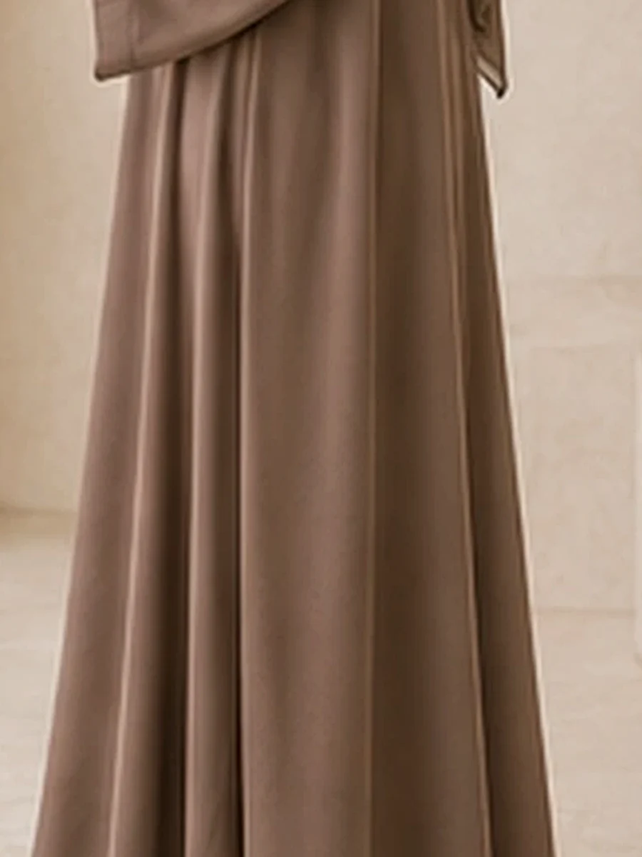 Lyocell Abaya Aurora – Mocca – Materialdetail | ZAVRYNE