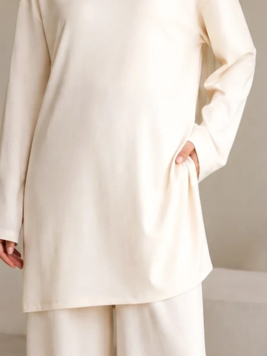 Noor Zweiteiler – Creme – Materialdetail | ZAVRYNE