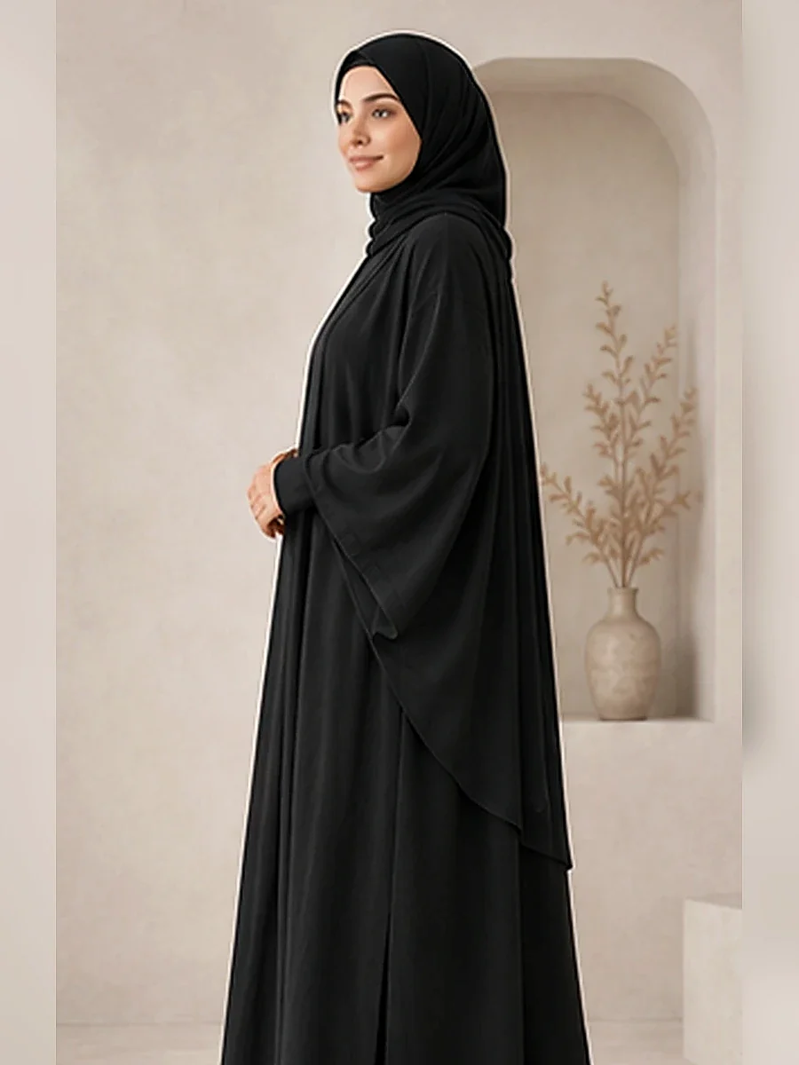 Open Abaya Dubai – Schwarz