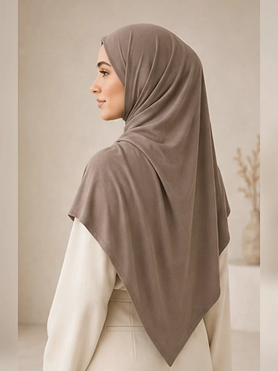 Premium Jersey Hijab – Taupe