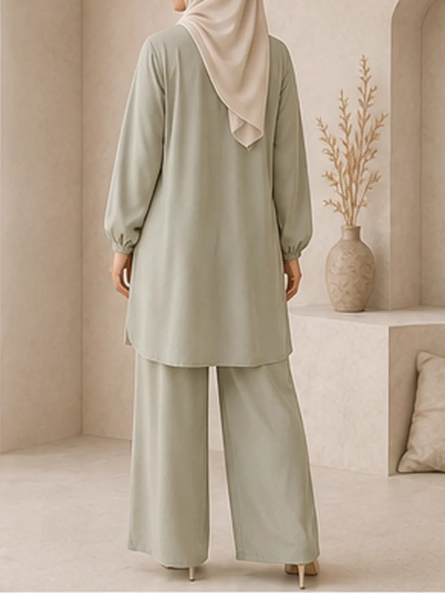 Vella Set – Light Sage – Rückansicht | ZAVRYNE