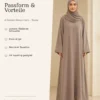 4-Season Abaya Liora – Taupe – Passform und Vorteile | ZAVRYNE Deutschland