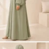 A-Line Jazz Abaya – Pistazie – zweite Ansicht | ZAVRYNE Deutschland