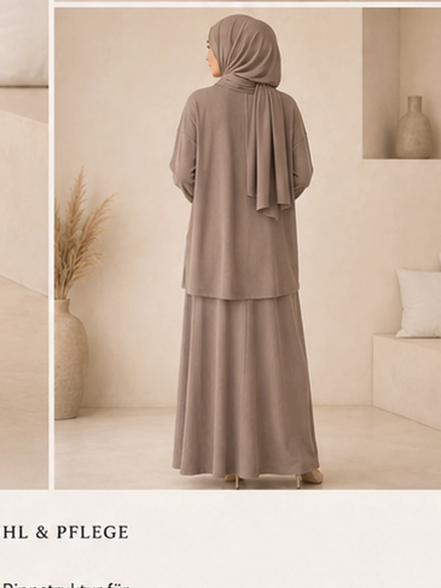 Adora Ribbed Set – Mink – Detailansicht | ZAVRYNE Deutschland