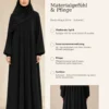 Basic Abaya Sima – Schwarz – Materialgefühl und Pflege | ZAVRYNE Deutschland