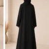 Cotton Abaya Lara – Schwarz – Detailansicht | ZAVRYNE Deutschland