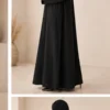 Cotton Abaya Lara – Schwarz – zweite Ansicht | ZAVRYNE Deutschland