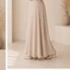 Crinkle Maxi Skirt – Beige – zweite Ansicht | ZAVRYNE Deutschland
