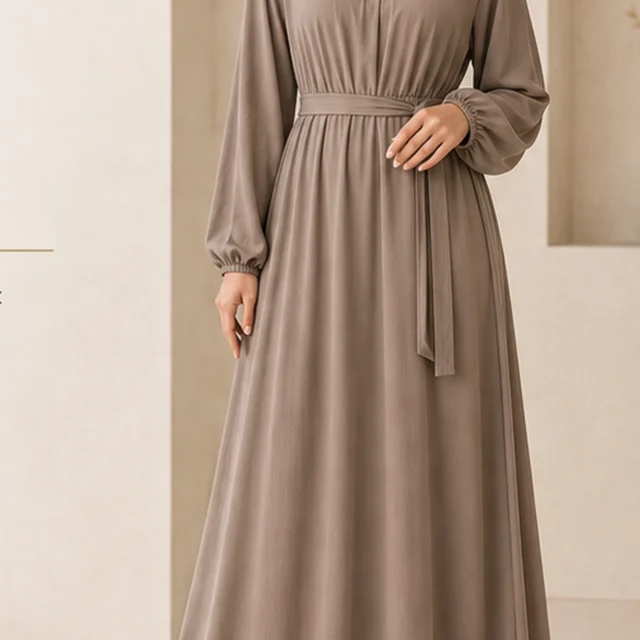Dalia Dress – Taupe