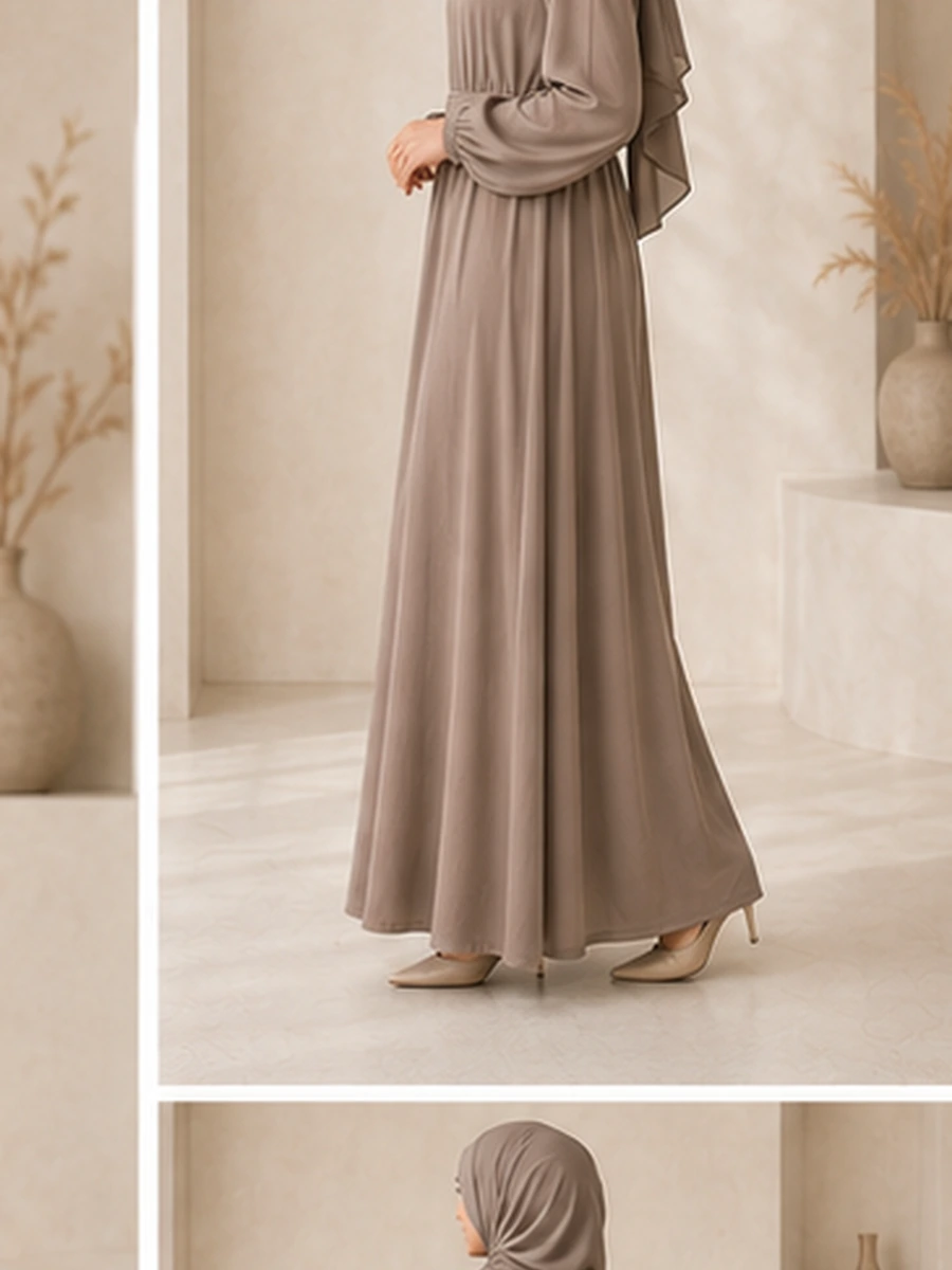 Dalia Dress – Taupe – zweite Ansicht | ZAVRYNE Deutschland