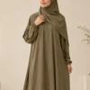 Gebetskleid Safa – Khaki – zweite Ansicht | ZAVRYNE Deutschland