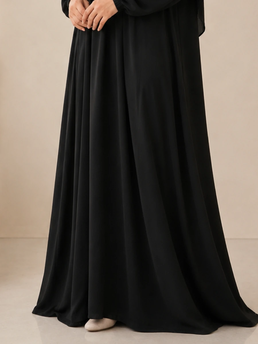Huda Khimar Set – Schwarz – Materialgefühl und Pflege | ZAVRYNE Deutschland