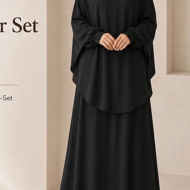 Jazz Khimar Set Marwa – Schwarz