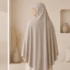 Jersey Bamboo Khimar Medium – Stone – Detailansicht | ZAVRYNE Deutschland