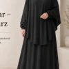 Jersey Khimar – Schwarz – Vorderansicht | ZAVRYNE Deutschland