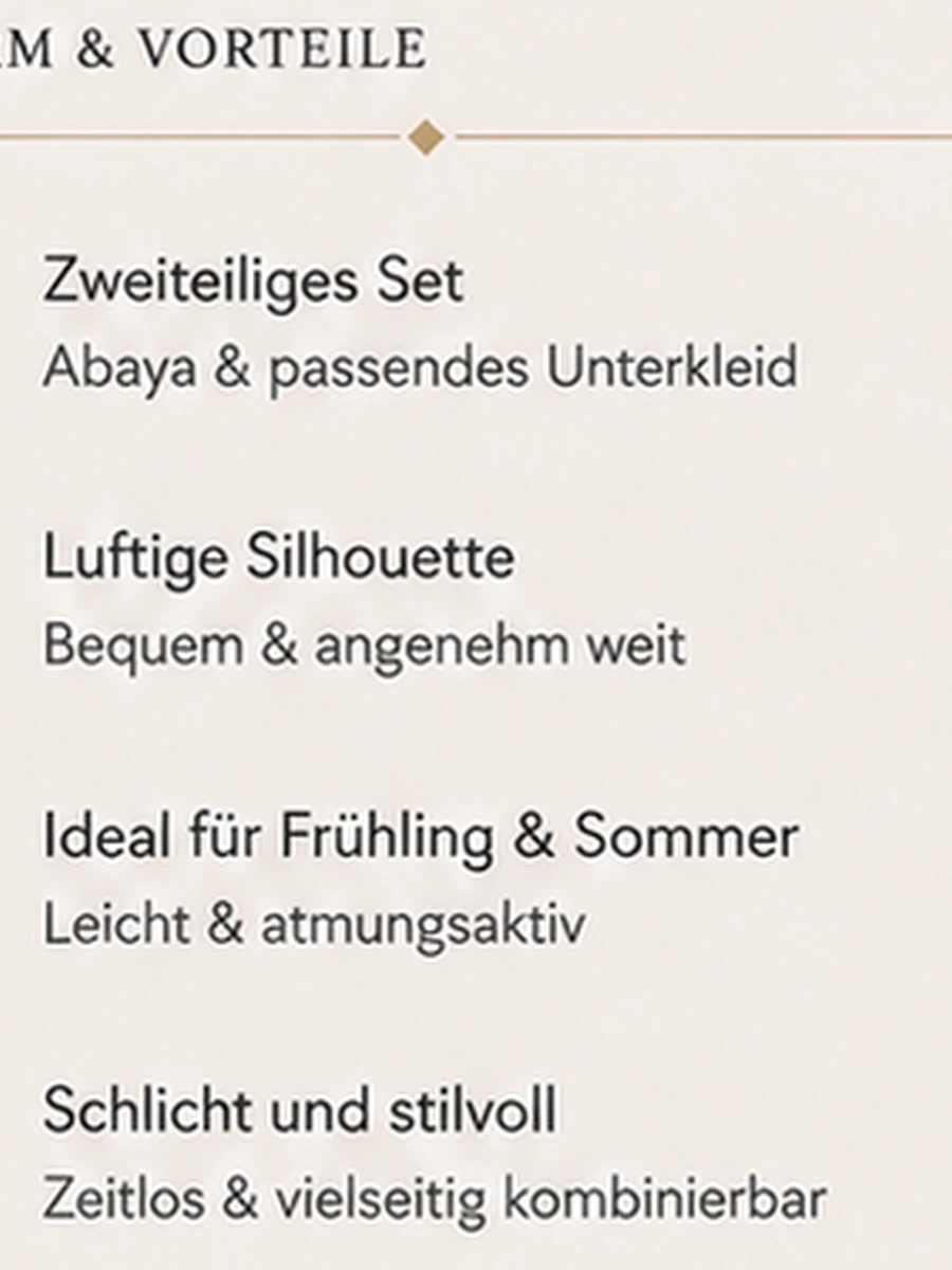 Layal Linen Abaya Set – Green – Passform und Vorteile | ZAVRYNE Deutschland