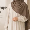 Liquid Jersey Hijab – Mokka – Vorderansicht | ZAVRYNE Deutschland