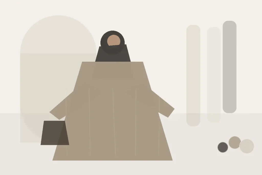 Abaya-Länge richtig wählen: So findest du die passende Länge – redaktionelle Illustration zu Abaya Länge wählen