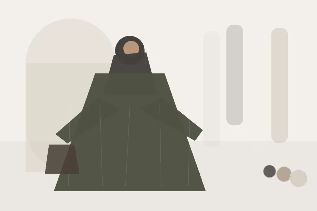 Abaya-Ärmel richtig beurteilen: Bewegungsfreiheit ohne unnötige Weite – redaktionelle Illustration zu Abaya Ärmelweite