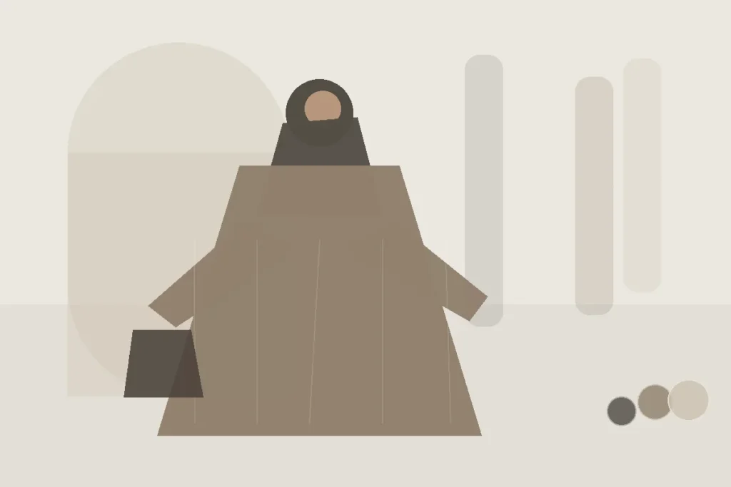 Abaya richtig waschen: So bleiben Form und Farbe länger schön – redaktionelle Illustration zu Abaya waschen