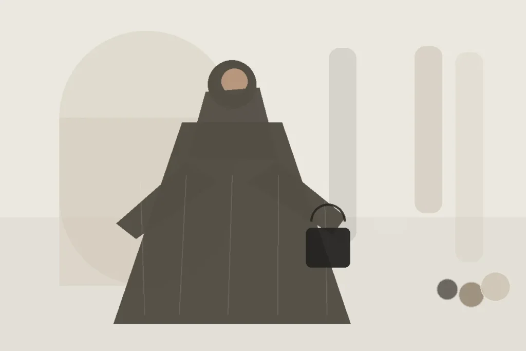 Gute Verarbeitung bei Abayas erkennen: 10 Details im Produktfoto – redaktionelle Illustration zu Abaya Qualität erkennen