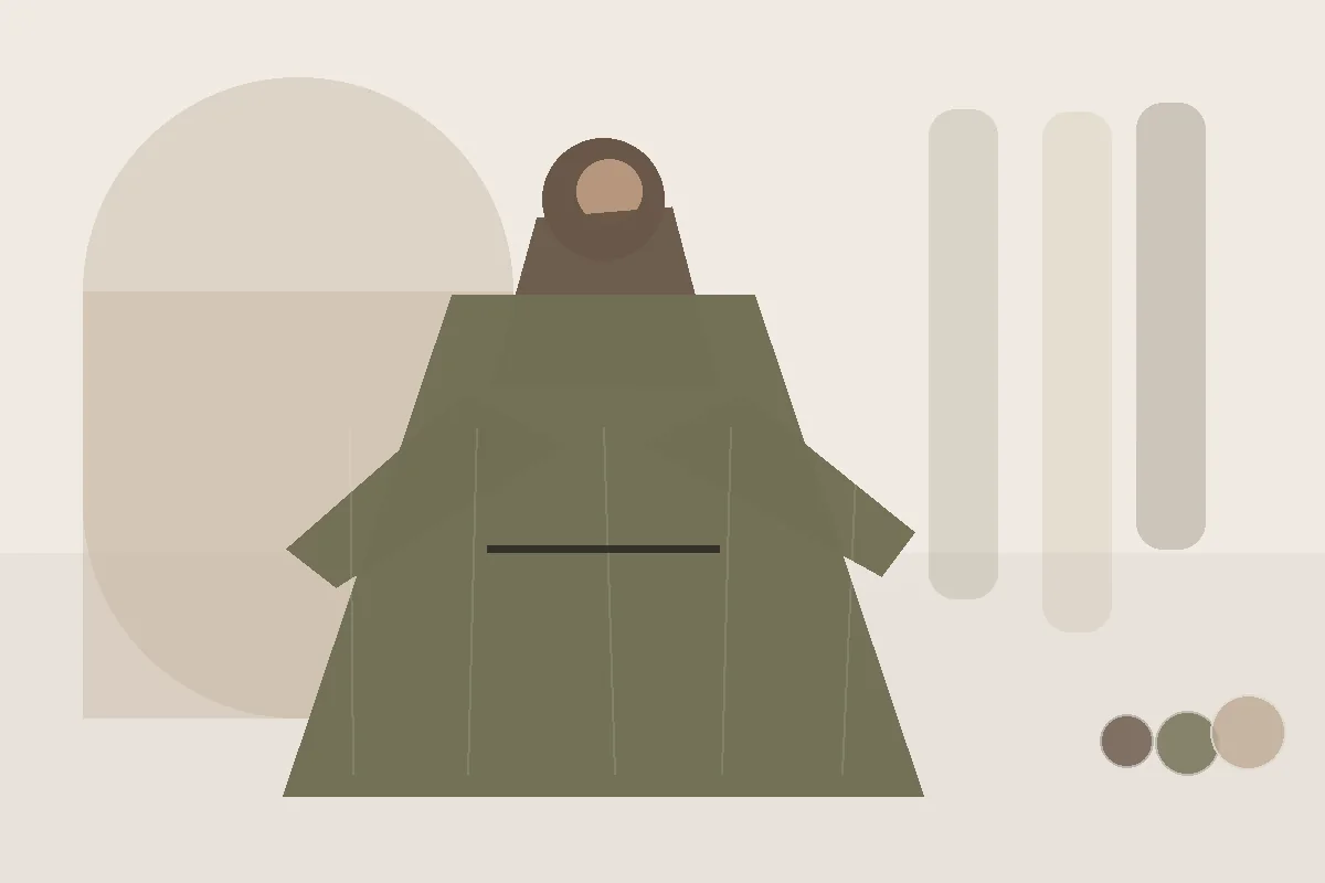 Kapselgarderobe für bedeckende Mode: 12 Teile für viele ruhige Kombinationen – redaktionelle Illustration zu Kapselgarderobe für bedeckende Mode