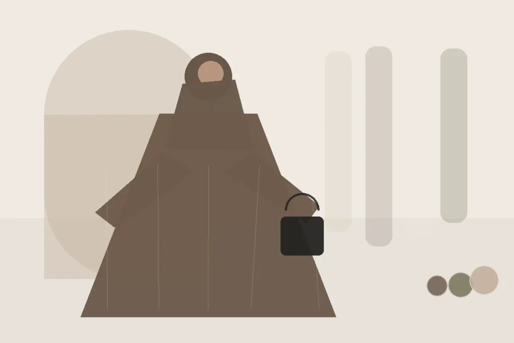 Beige Abaya kombinieren: So bleibt die Kombination modern statt blass – redaktionelle Illustration zu beige Abaya kombinieren