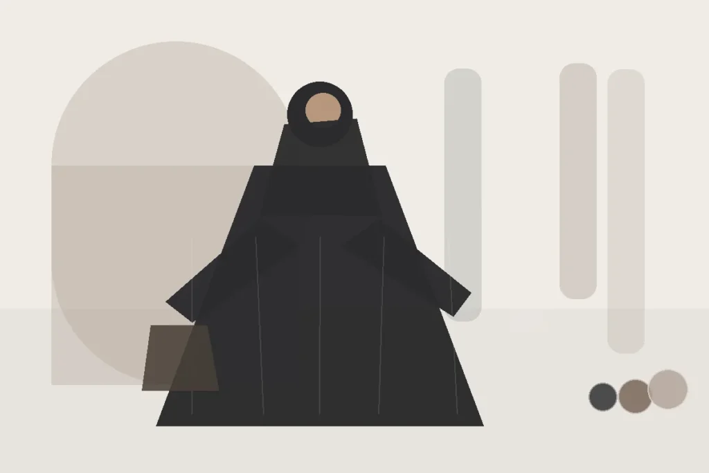 Vom Tag zum Abend: Eine bedeckende Kombination mit drei kleinen Änderungen – redaktionelle Illustration zu bedeckende Kombination Tag Abend