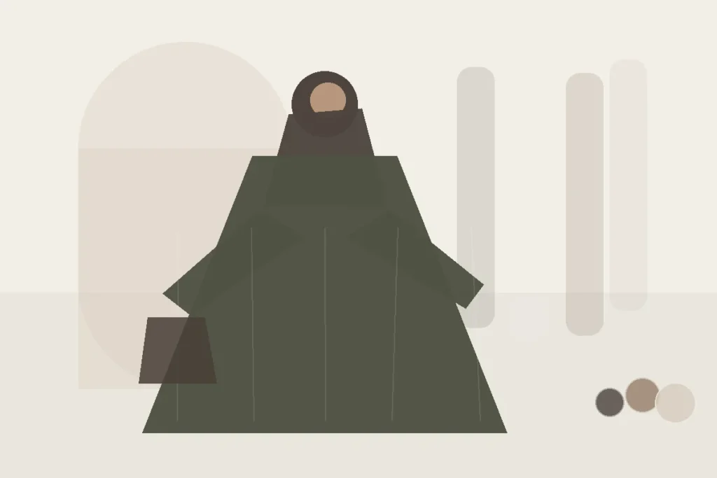 Maxikleid fürs Büro: So wirkt es professionell und modern – redaktionelle Illustration zu Maxikleid Büro