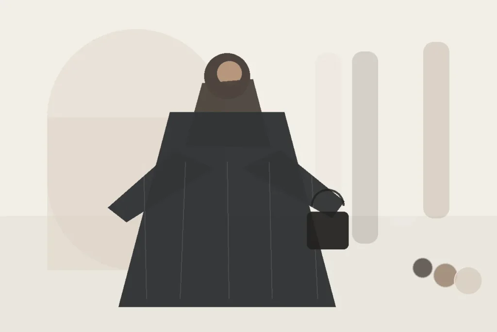 Unterkleid richtig wählen: Länge, Farbe und Material – redaktionelle Illustration zu Unterkleid Abaya