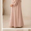 Muslin Abaya Manal – Puderrosa – zweite Ansicht | ZAVRYNE Deutschland