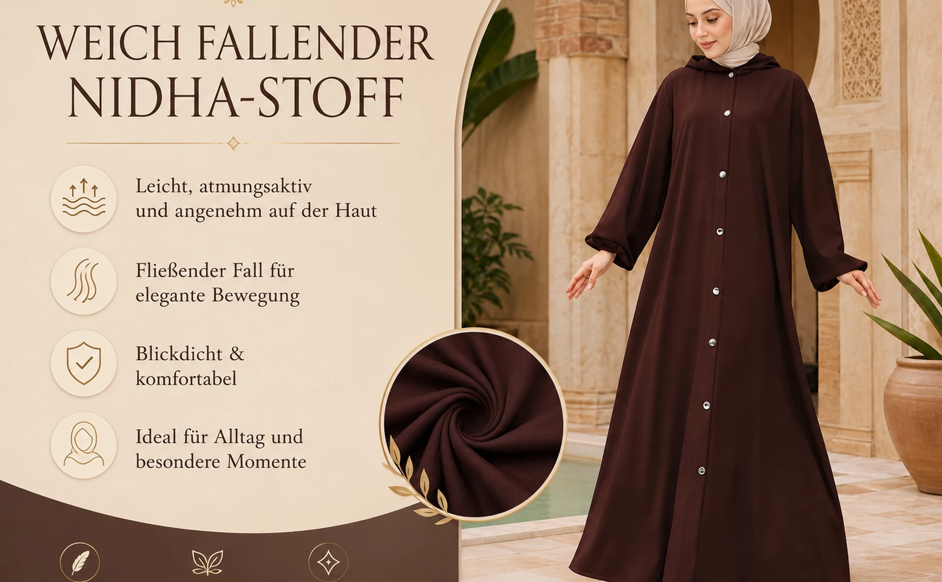Weich fallender Premium Nida-Stoff
