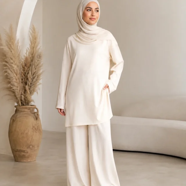 Noor Zweiteiler – Creme