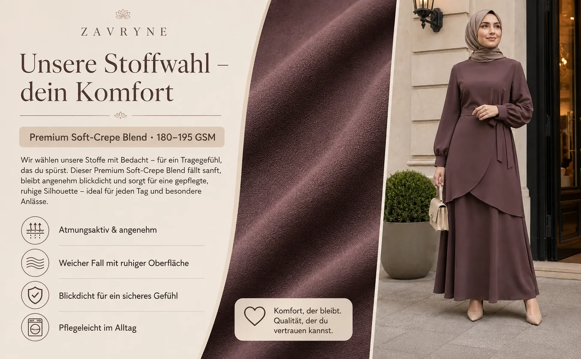 Unsere Stoffwahl – dein Komfort