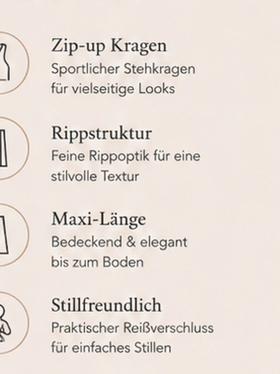 Noya Zip-Up Dress – Poudre – Passform und Vorteile | ZAVRYNE Deutschland