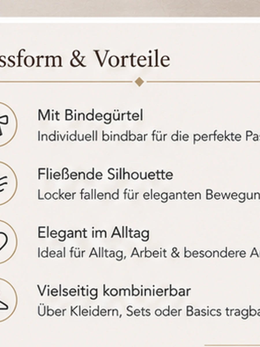Openabaya mit Bindegürtel – Taupe – Passform und Vorteile | ZAVRYNE Deutschland