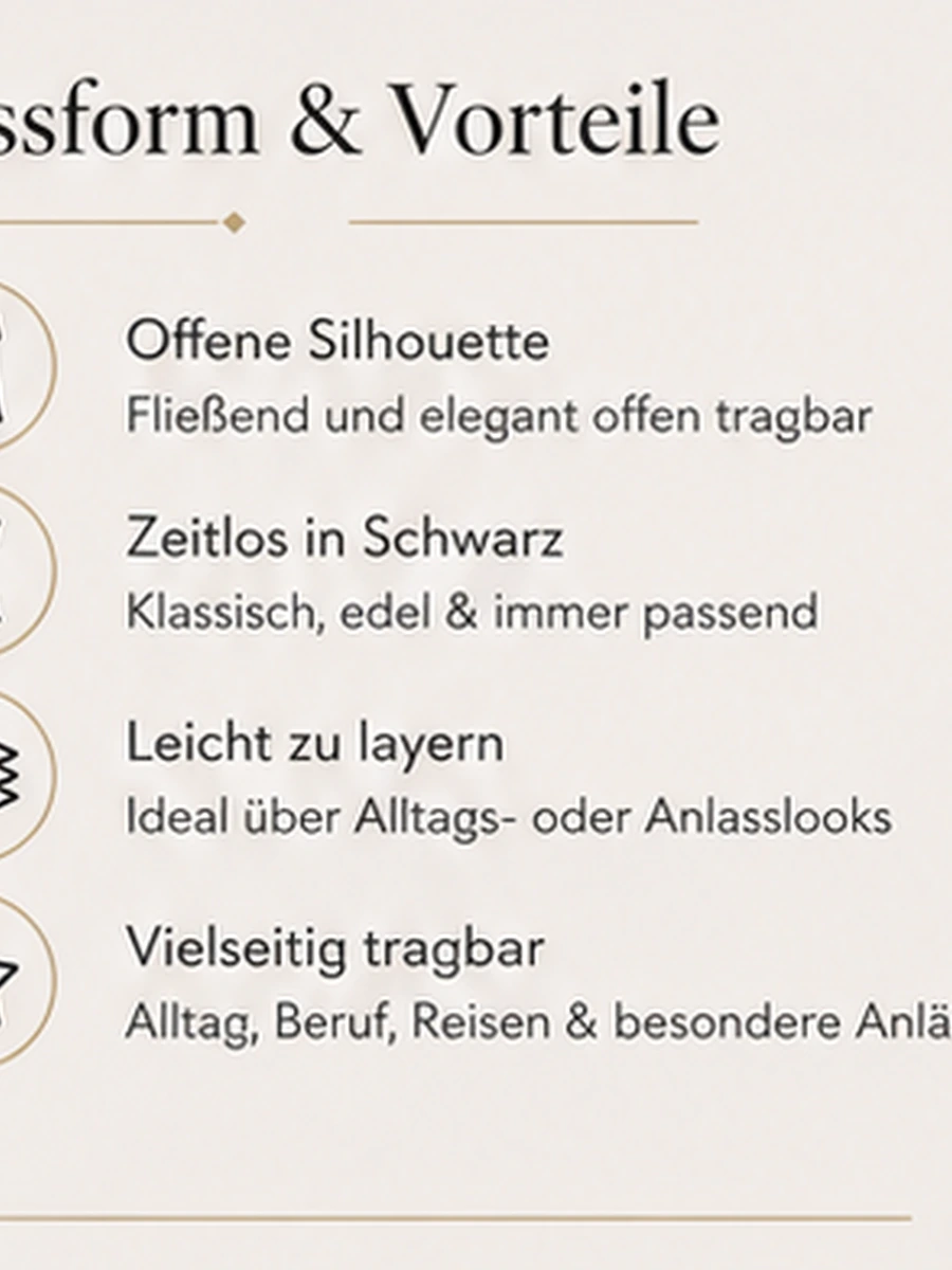 Openabaya Dubai – Schwarz – Passform und Vorteile | ZAVRYNE Deutschland