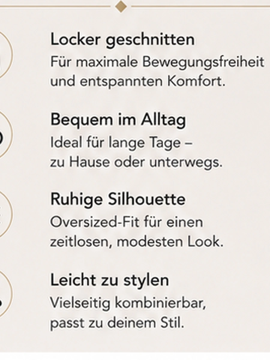 Oversized Cotton Set – Sand – Passform und Vorteile | ZAVRYNE Deutschland