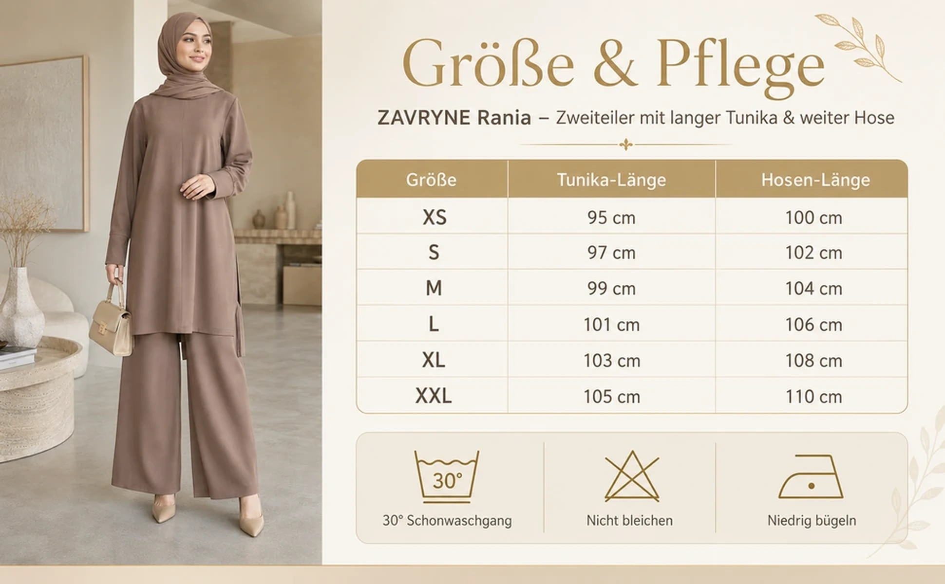 ZAVRYNE Rania – Zweiteiler mit Tunika & weiter Hose