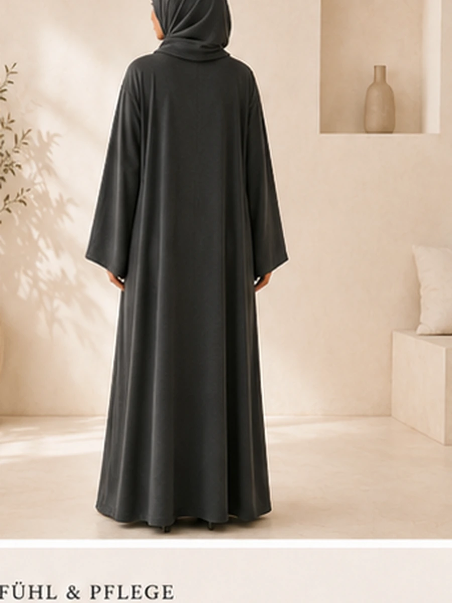 Rollkragen Abaya Luna – Anthrazit – Detailansicht | ZAVRYNE Deutschland