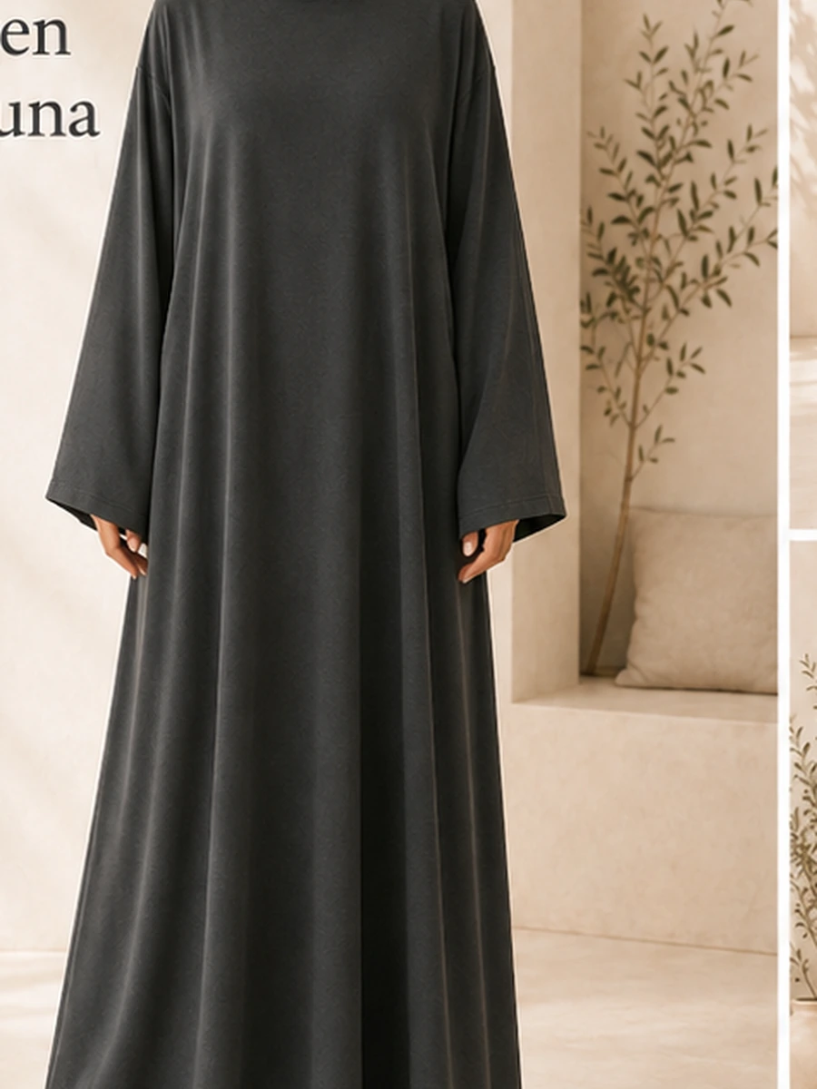 Rollkragen Abaya Luna – Anthrazit – Vorderansicht | ZAVRYNE Deutschland