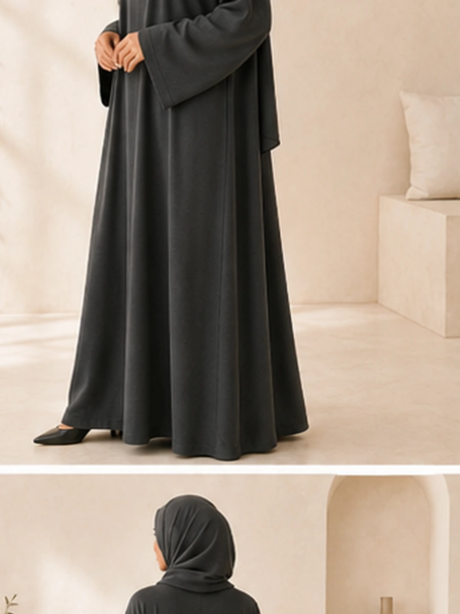 Rollkragen Abaya Luna – Anthrazit – zweite Ansicht | ZAVRYNE Deutschland