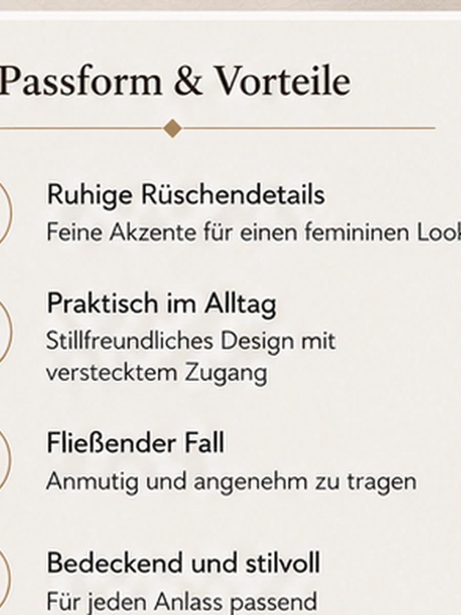 Rüschen Still-Abaya – Sage – Passform und Vorteile | ZAVRYNE Deutschland