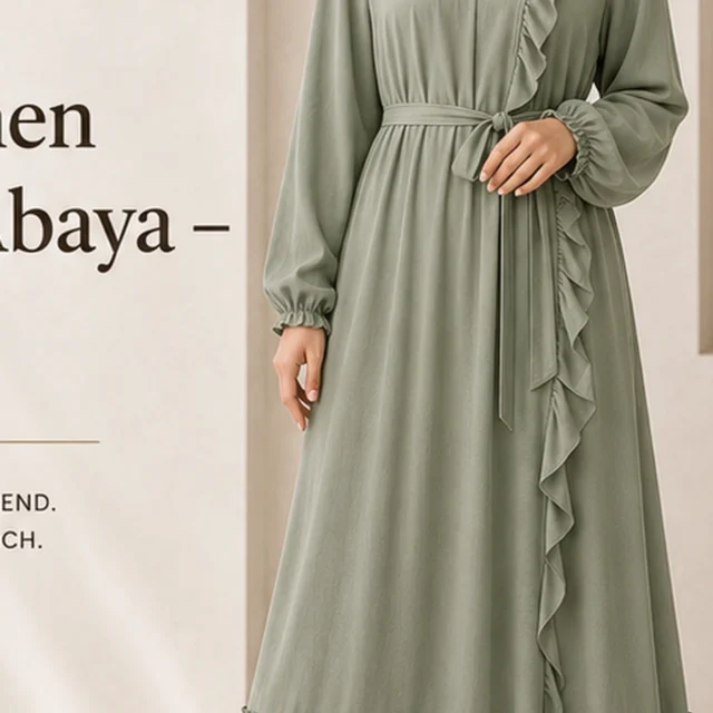 Rüschen Still-Abaya – Sage