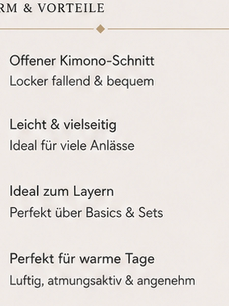 Safa Linen Kimono – Taupe – Passform und Vorteile | ZAVRYNE Deutschland